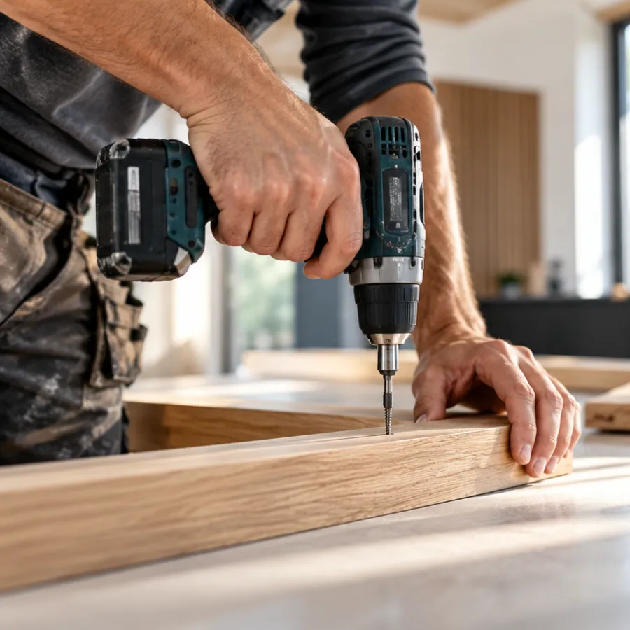 Montagewerk door een klusser